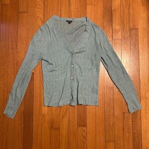 Lafayette 148 New York Linen Cardigan Teal Women’s M